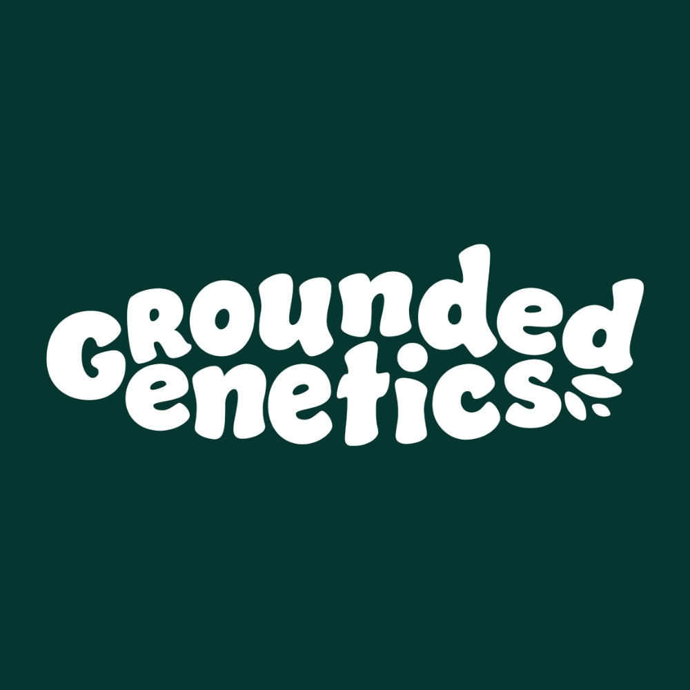 Grounded Genetics logo mit grüner Hintergrund
