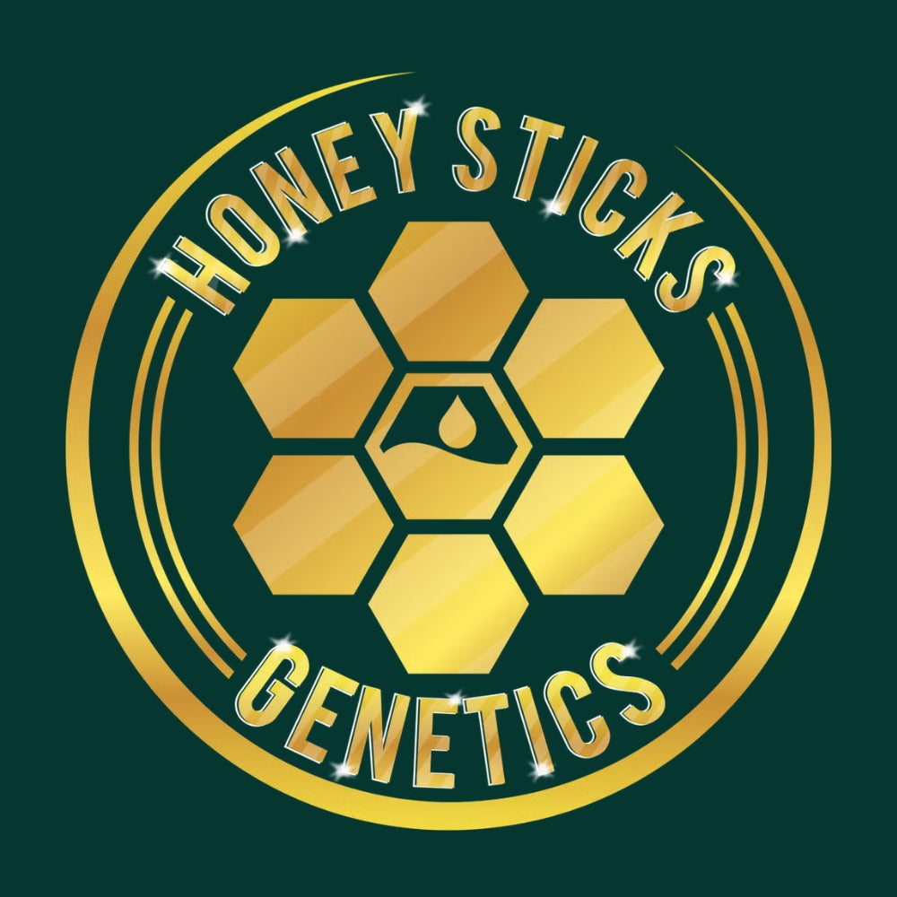 Honey Sticks Genetics logo mit grüne Hintergrund