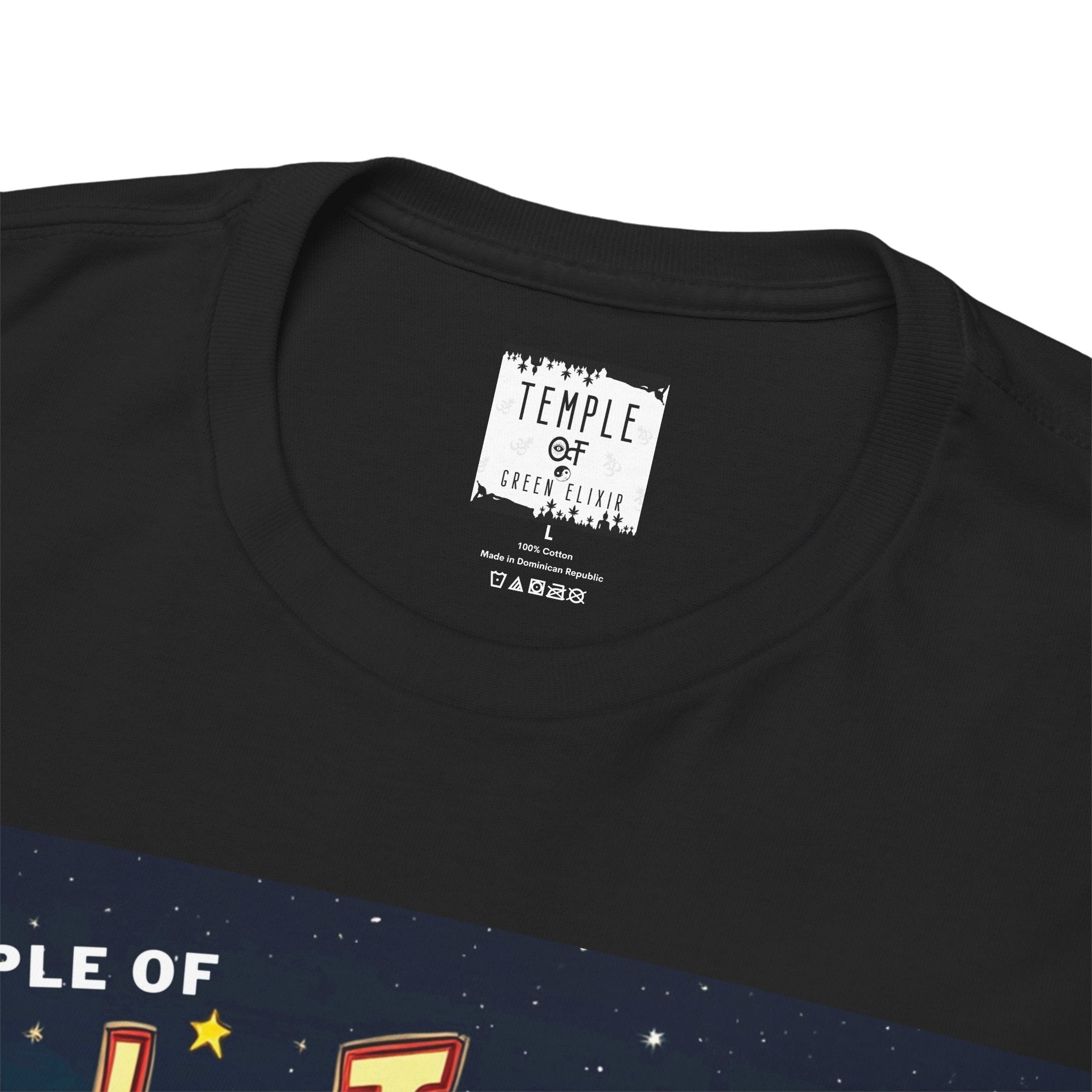 Temple of green Elixir Drucklabel in der innerseite vom Baby Jokerz T-shirt