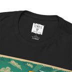 Temple of green Elixir Drucklabel in der innerseite von BananaConda4 schwarzem T-shirt