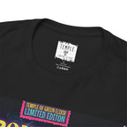 Temple of green Elixir Drucklabel in der innerseite von schwarzem Bongolit T-shirt