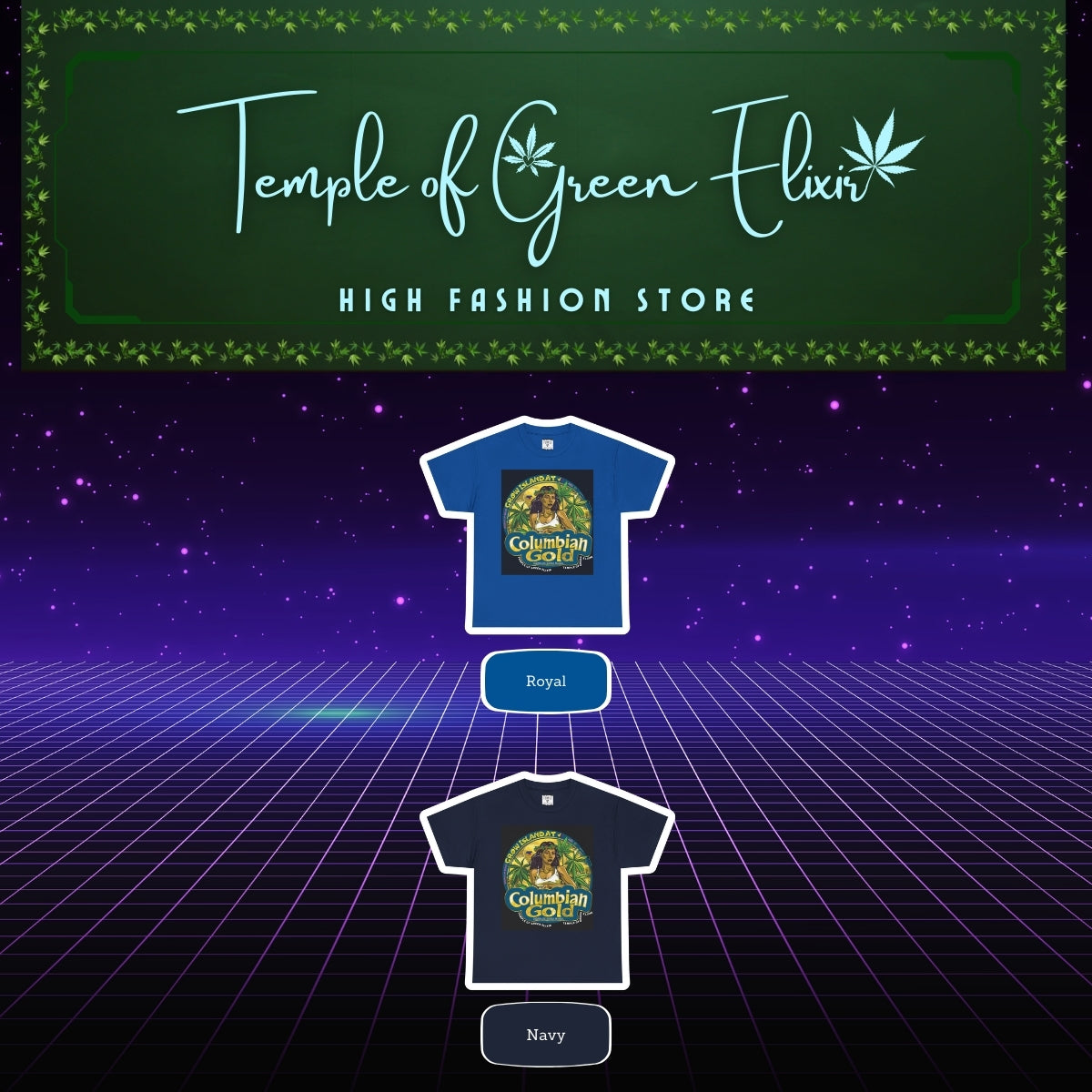 Columbian Gold T-Shirt Color chart: Blau, dunkelblau