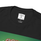 Temple of green Elixir Drucklabel in der innerseite von schwarzem Crostata T-shirt
