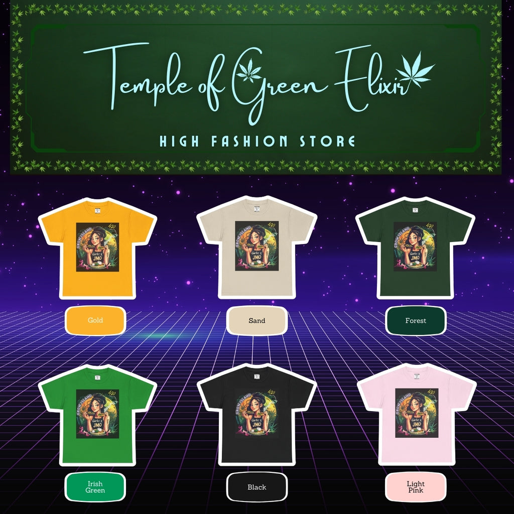 Garlic & JMO T-shirt Color chart:
gelb, sand, dunkel grün, irish grün, schwarz, rosa