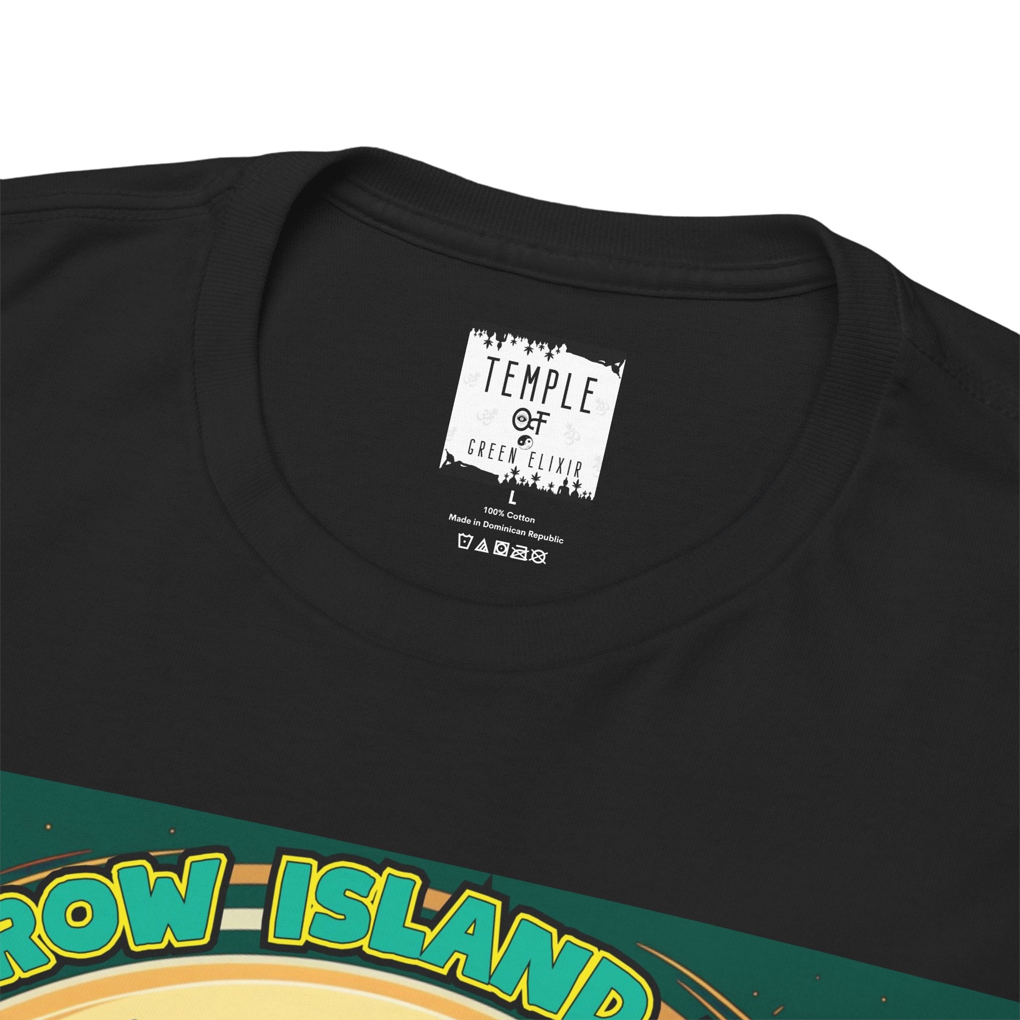 Temple of green Elixir Drucklabel in der innerseite von schwarzem Jump shot Vintage T-shirt