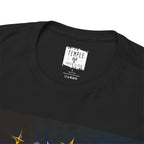 Temple of green Elixir Drucklabel in der innerseite von Permanent Marker schwarzem T-shirt