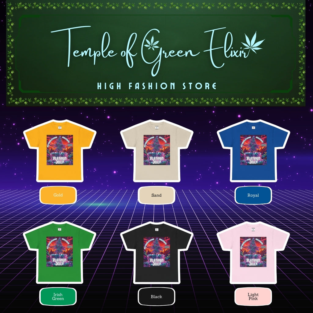 Platinum Jelly T-shirt Color chart:
Gelb, Sand, blau, Irischgrün, Schwarz, Hellrosa