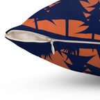 Good Night Camp Cannabis Kissen - Temple of Green Elixir Detailbild des Kissenbezugs, das den praktischen, nahtverdeckten Reißverschluss hervorhebt. Diese hochwertige Verarbeitung sorgt nicht nur für eine elegante Optik, sondern macht den Bezug auch leicht abnehmbar und waschbar.﻿