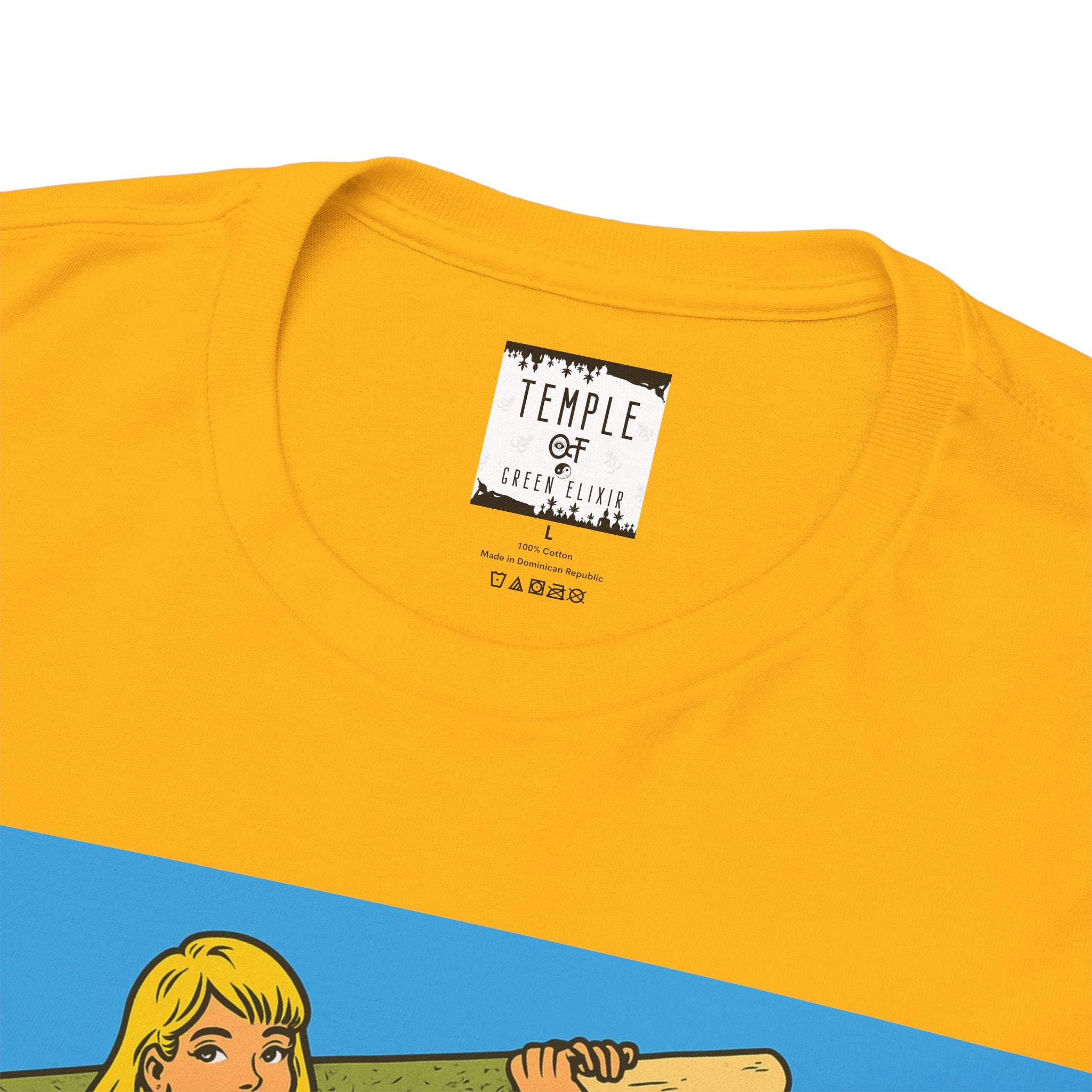 Temple of green Elixir Drucklabel in der innerseite vom Problema megoldva T-shirt