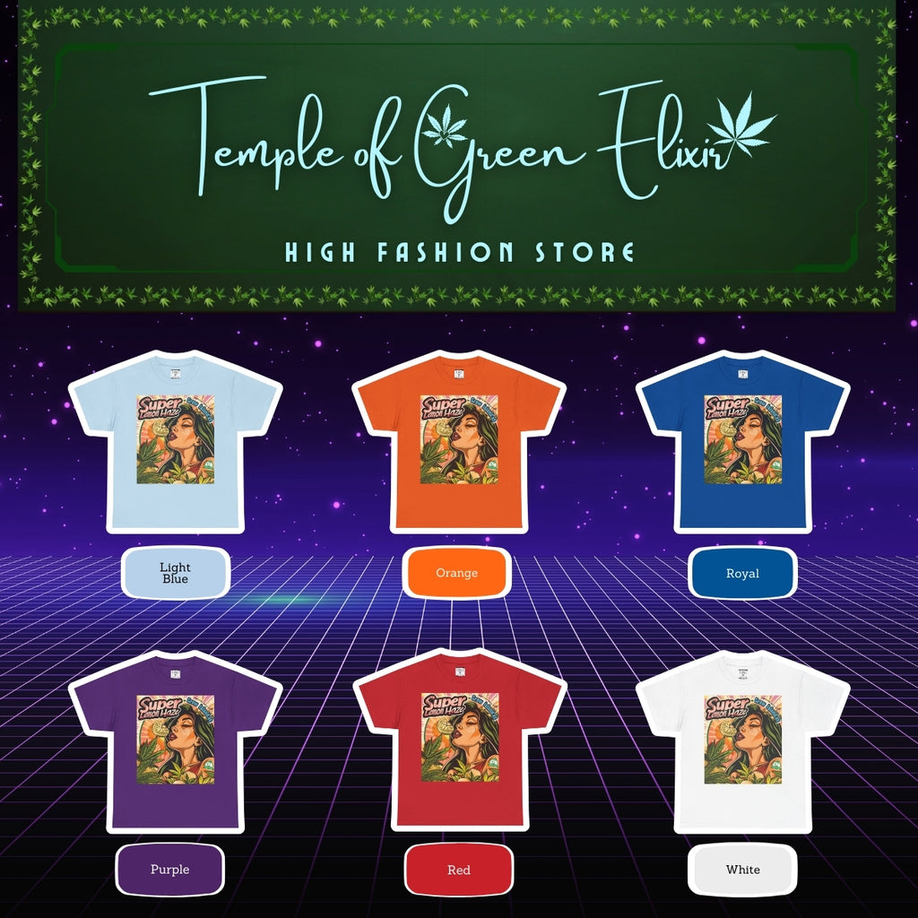 Super Lemon Haze T-shirt Color chart: Hellblau, Orange, blau, Lila, Rot, Weiß