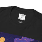 Mein Rauchen zeichnet Märchen an die Himmel schwarze T-shirt HAls innenseite mit Temple of Green Elixir gedruckte logo 